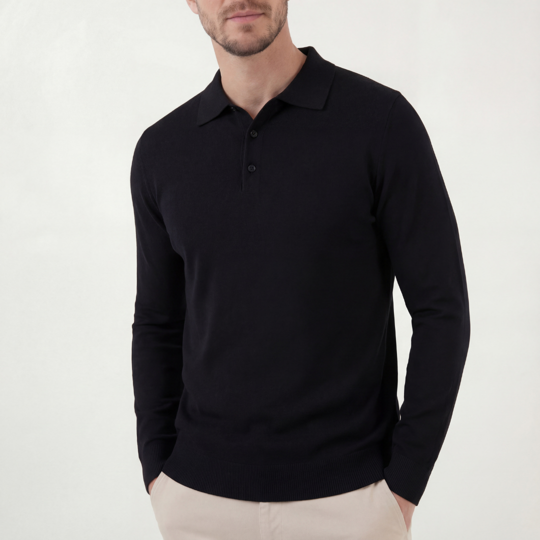 Schwarzes Klassisches Polohemd