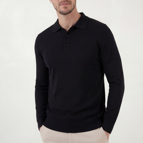 Schwarzes Klassisches Polohemd