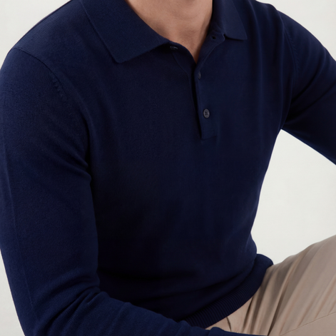 Blaues Klassisches Poloshirt