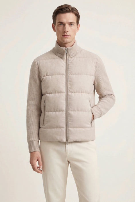 Damen Steppstrickjacke mit Stehkragen