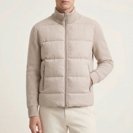 Damen Steppstrickjacke mit Stehkragen