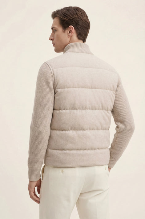 Damen Steppstrickjacke mit Stehkragen