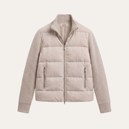 Damen Steppstrickjacke mit Stehkragen