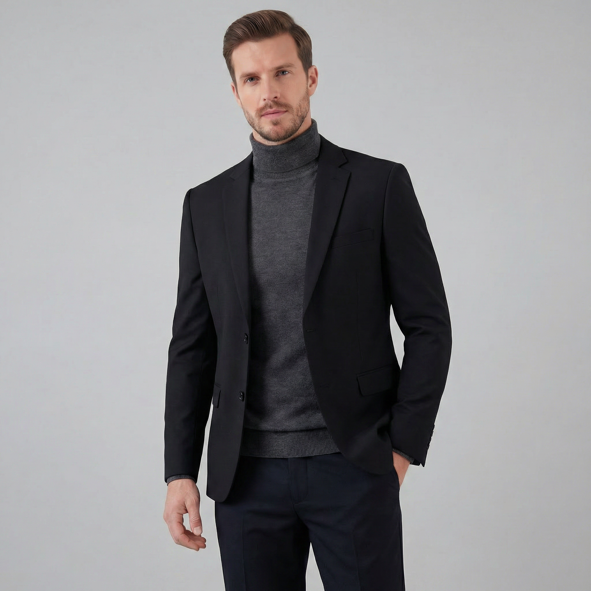 Elegante Herren-Blazerjacke Für Geschäfts- und Formelle Kleidung