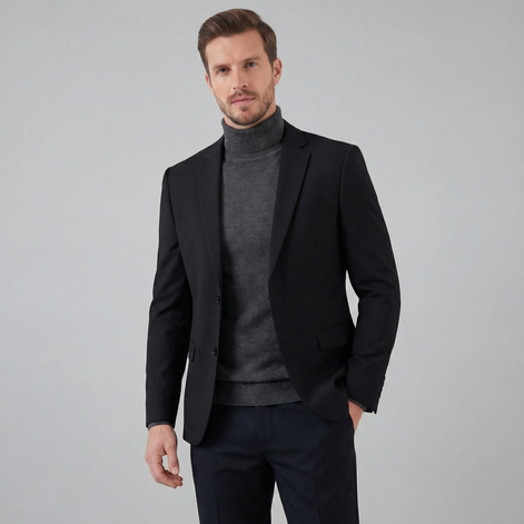 Elegante Herren-Blazerjacke Für Geschäfts- und Formelle Kleidung