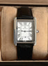 Herren Analoguhr Mit Rechteckigem Zifferblatt Und Lederarmband