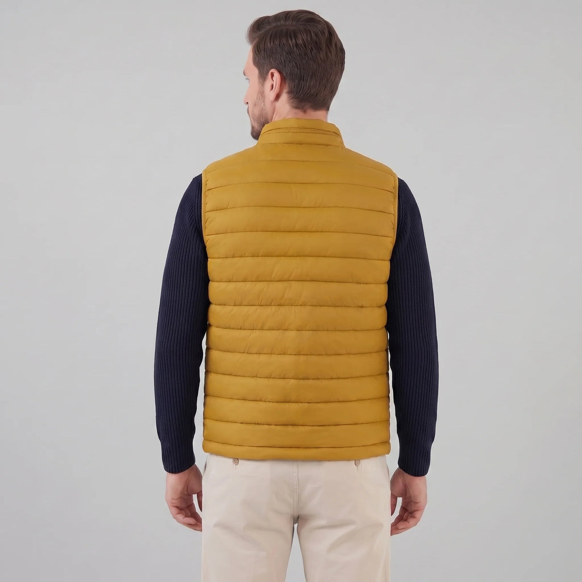 Herren Ärmellose Weste Klassisch mit Reißverschluss und Taschen