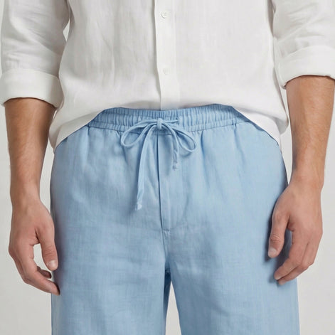 Herren Atmungsaktive Leinen-Sommershorts