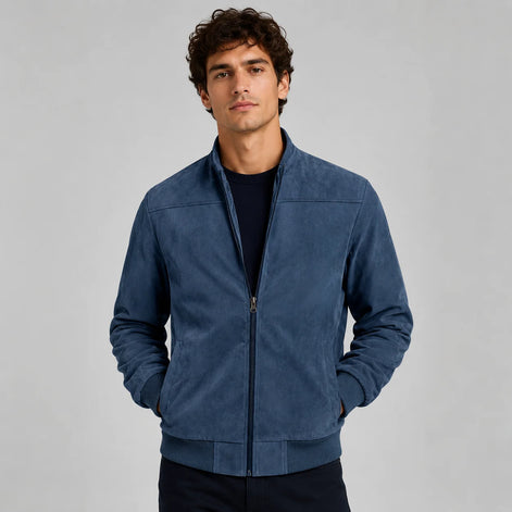 Herren Bomberjacke mit Wildlederoptik