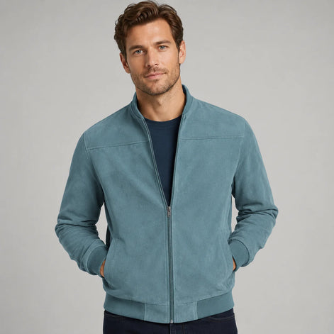 Herren Bomberjacke mit Wildlederoptik