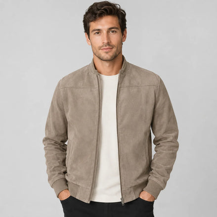 Herren Bomberjacke mit Wildlederoptik