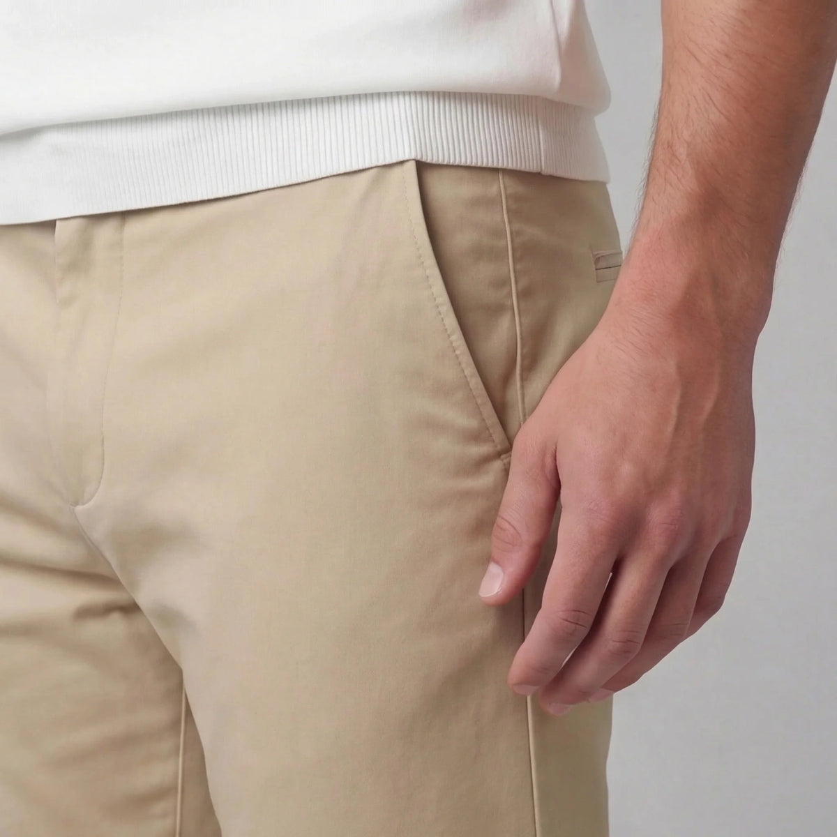 Herren Chino Hose mit Geradem Schnitt für Büro und Freizeit