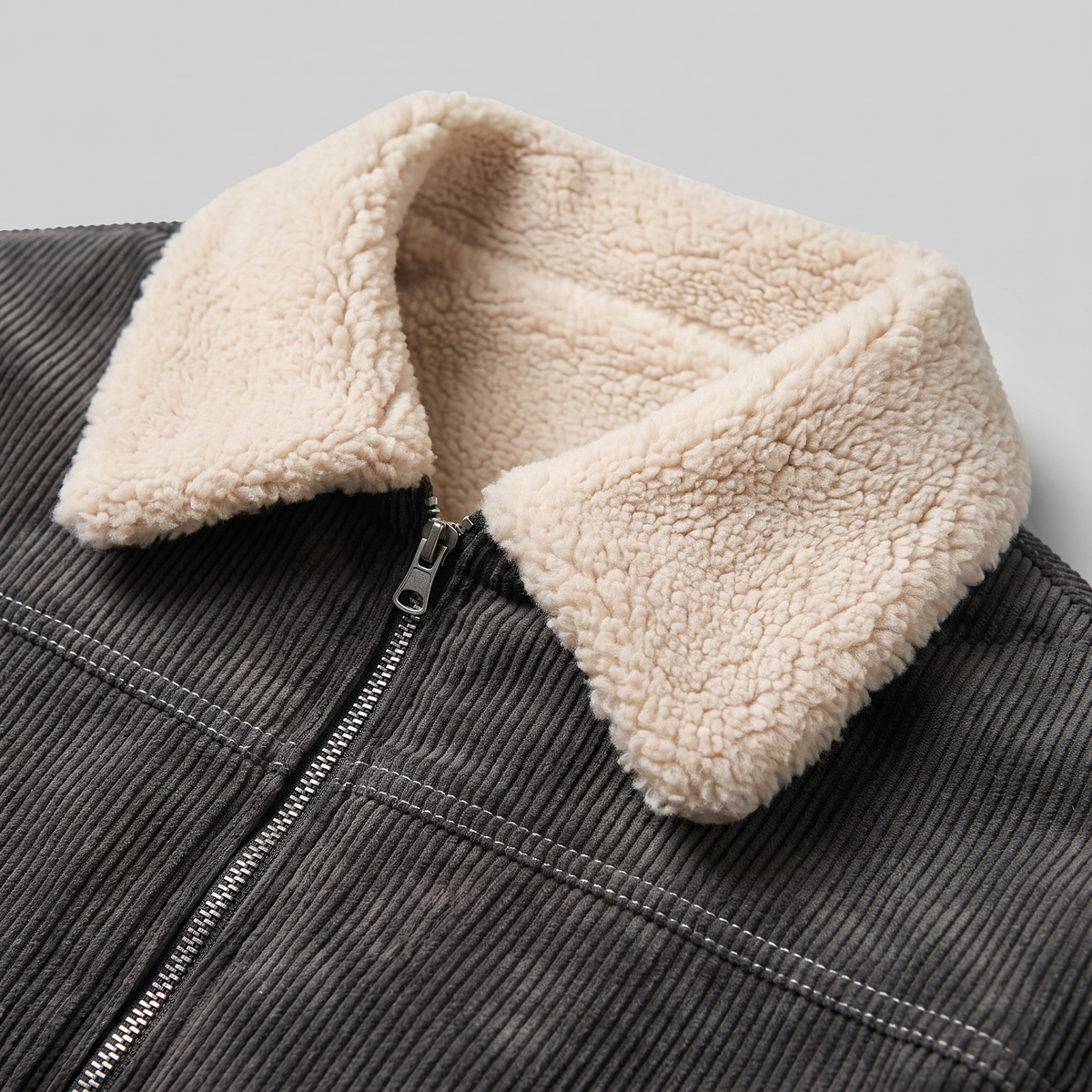 Herren Cord-Jacke mit Fellkragen