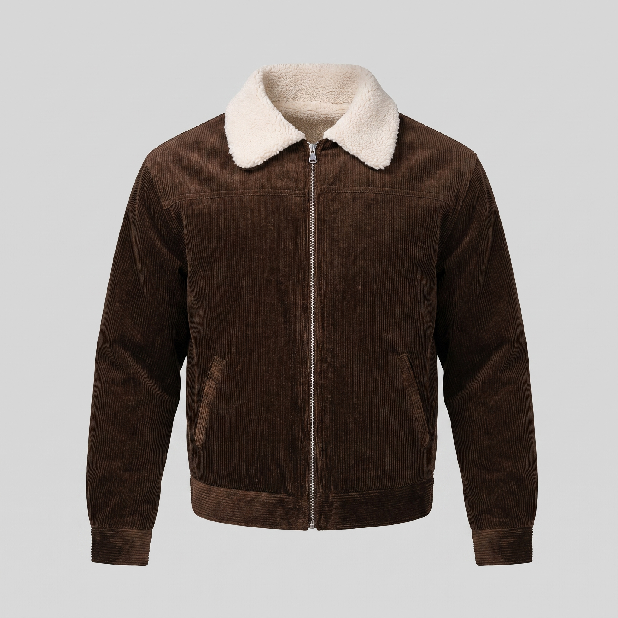 Herren Cord-Jacke mit Fellkragen