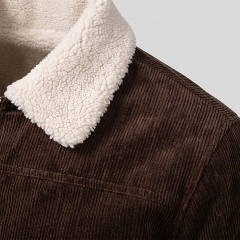 Herren Cord-Jacke mit Fellkragen