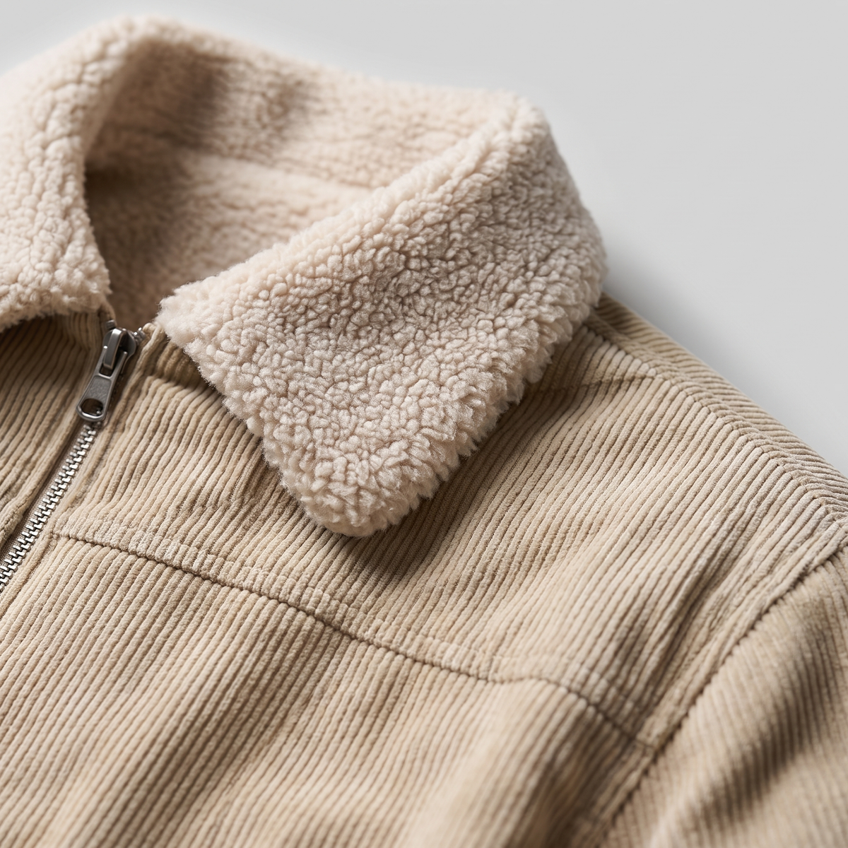 Herren Cord-Jacke mit Fellkragen