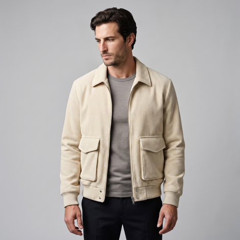 Herren Cord-Jacke mit Flap-Taschen