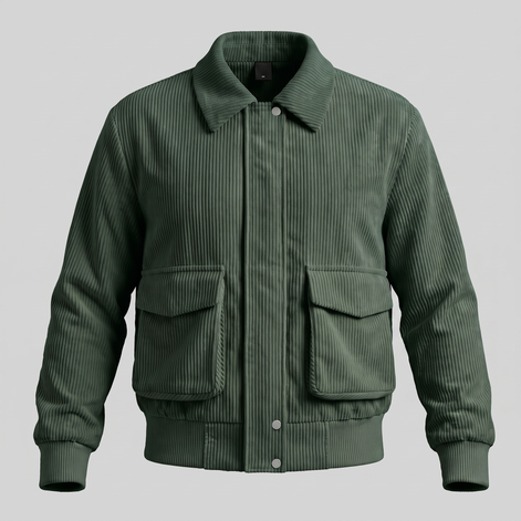 Herren Cord-Jacke mit Flap-Taschen
