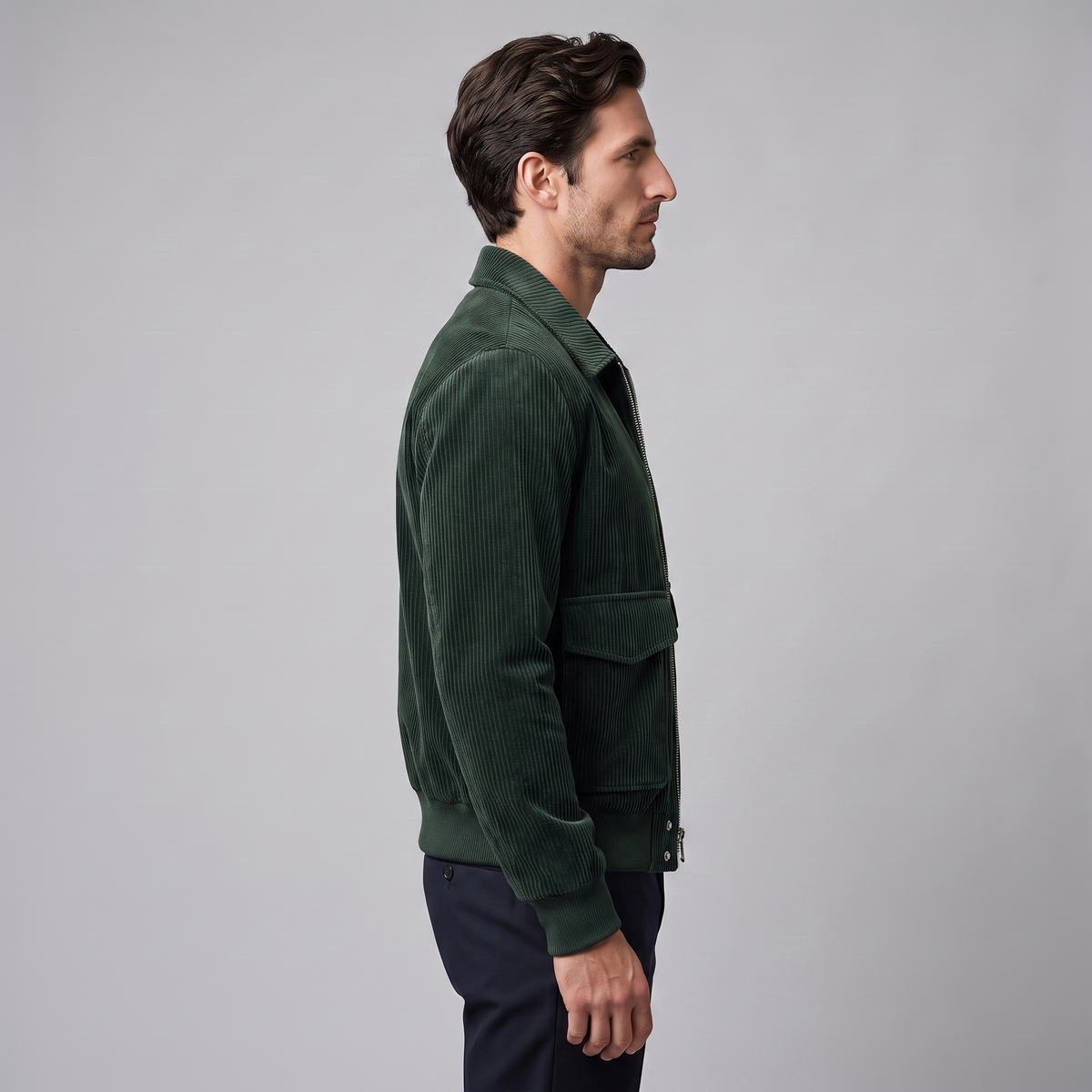 Herren Cord-Jacke mit Flap-Taschen