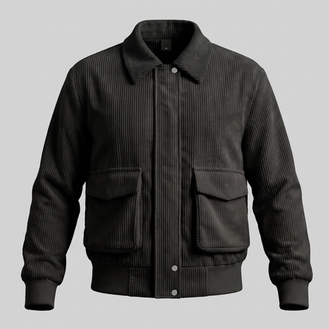 Herren Cord-Jacke mit Flap-Taschen