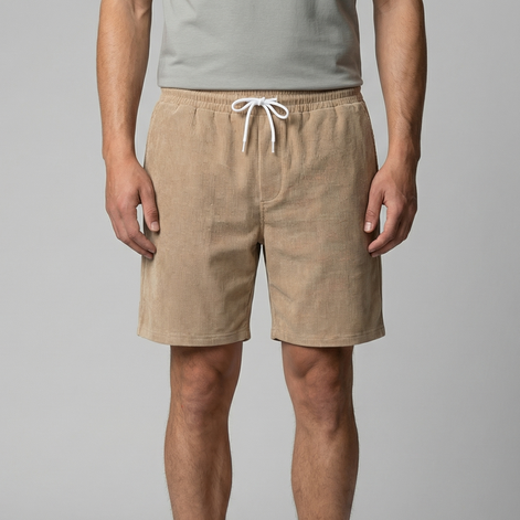 Herren Corduroy Shorts Mit Lockerer Passform
