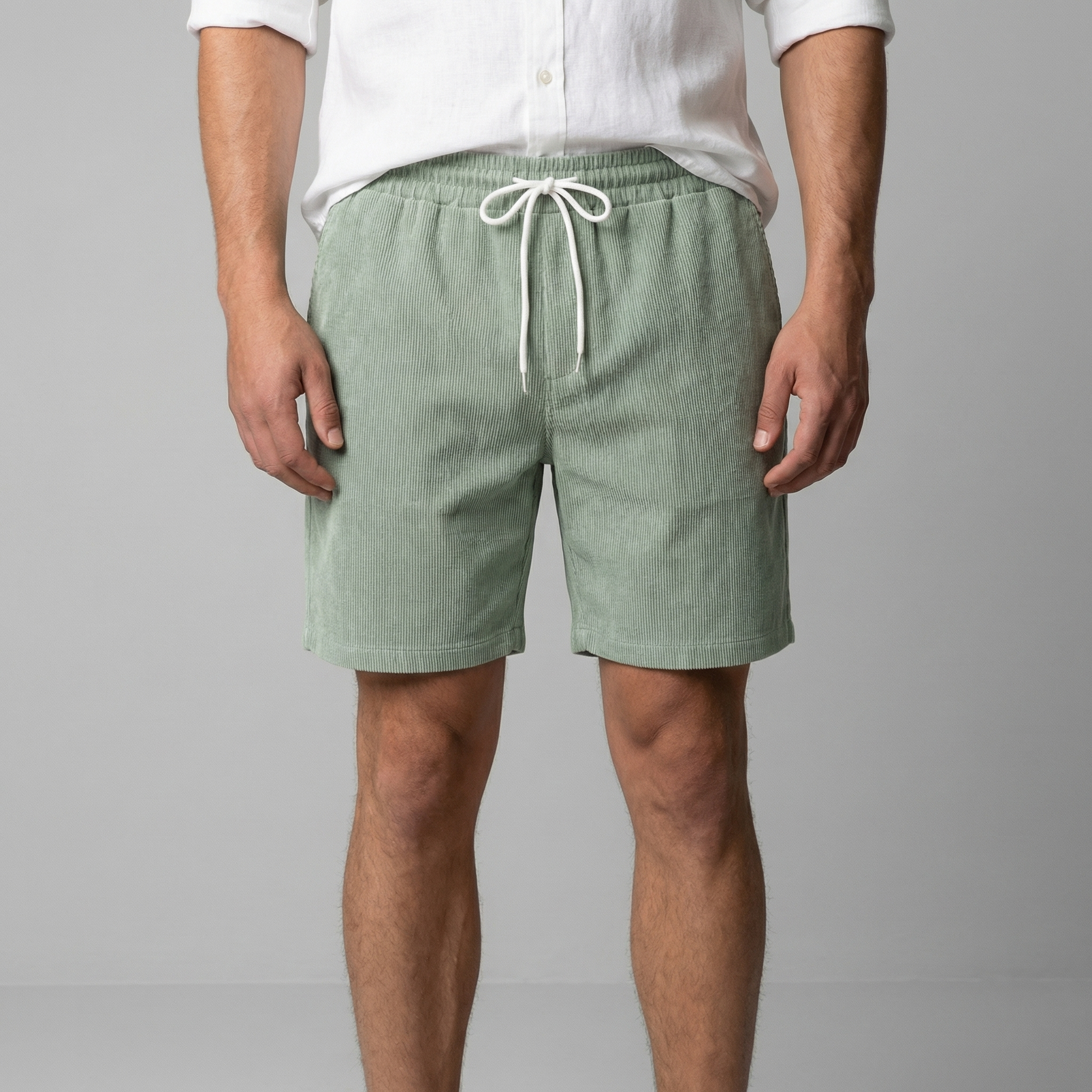 Herren Corduroy Shorts Mit Lockerer Passform