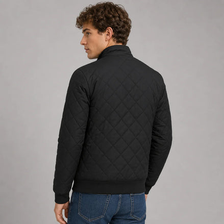 Herren Diamond Steppjacke mit Stehkragen und Reißverschluss