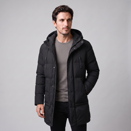 Herren Dicke Wattierte Winterjacke