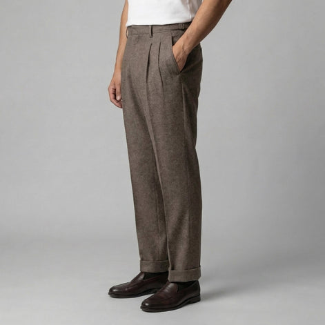 Herren Elegante Gerade Passform Hose mit Seitenversteller