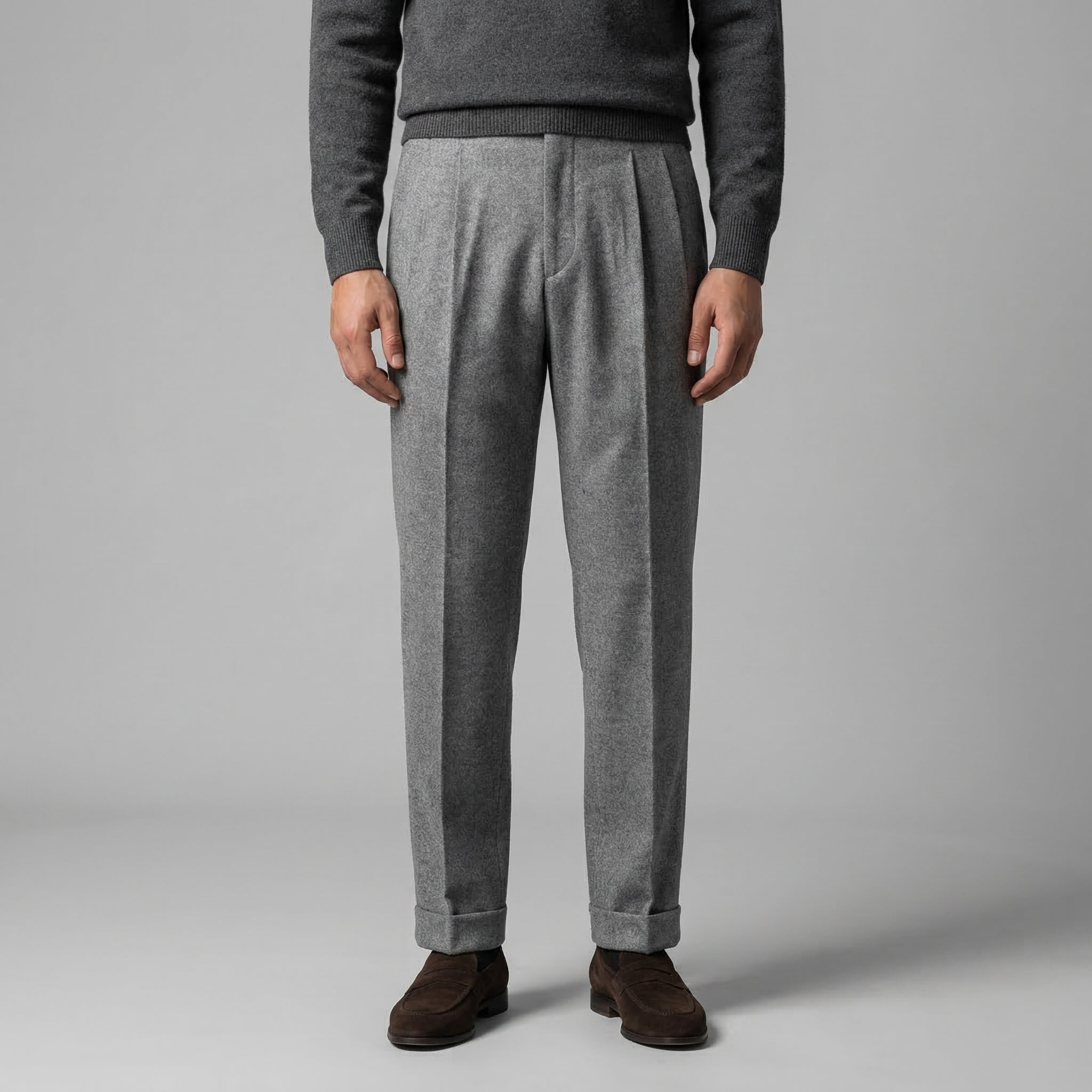 Herren Elegante Gerade Passform Hose mit Seitenversteller