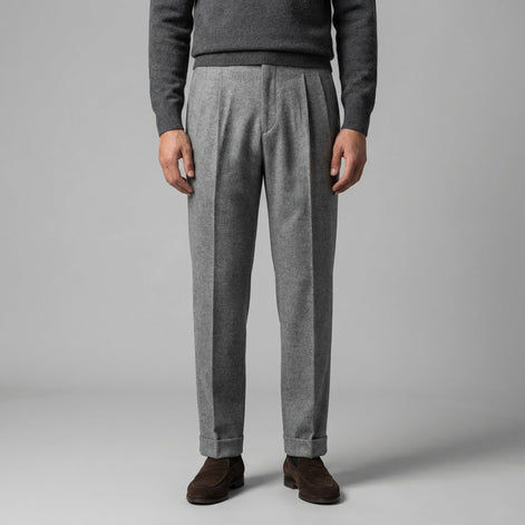 Herren Elegante Gerade Passform Hose mit Seitenversteller