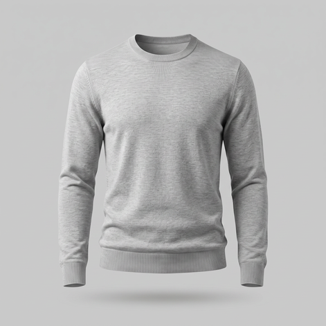 Herren Feinstrick-Pullover mit Rundhalsausschnitt