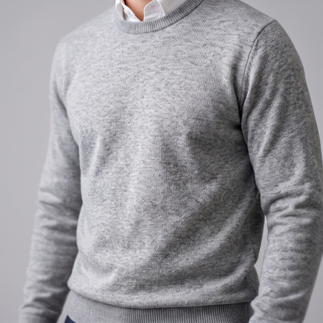 Herren Feinstrick-Pullover mit Rundhalsausschnitt