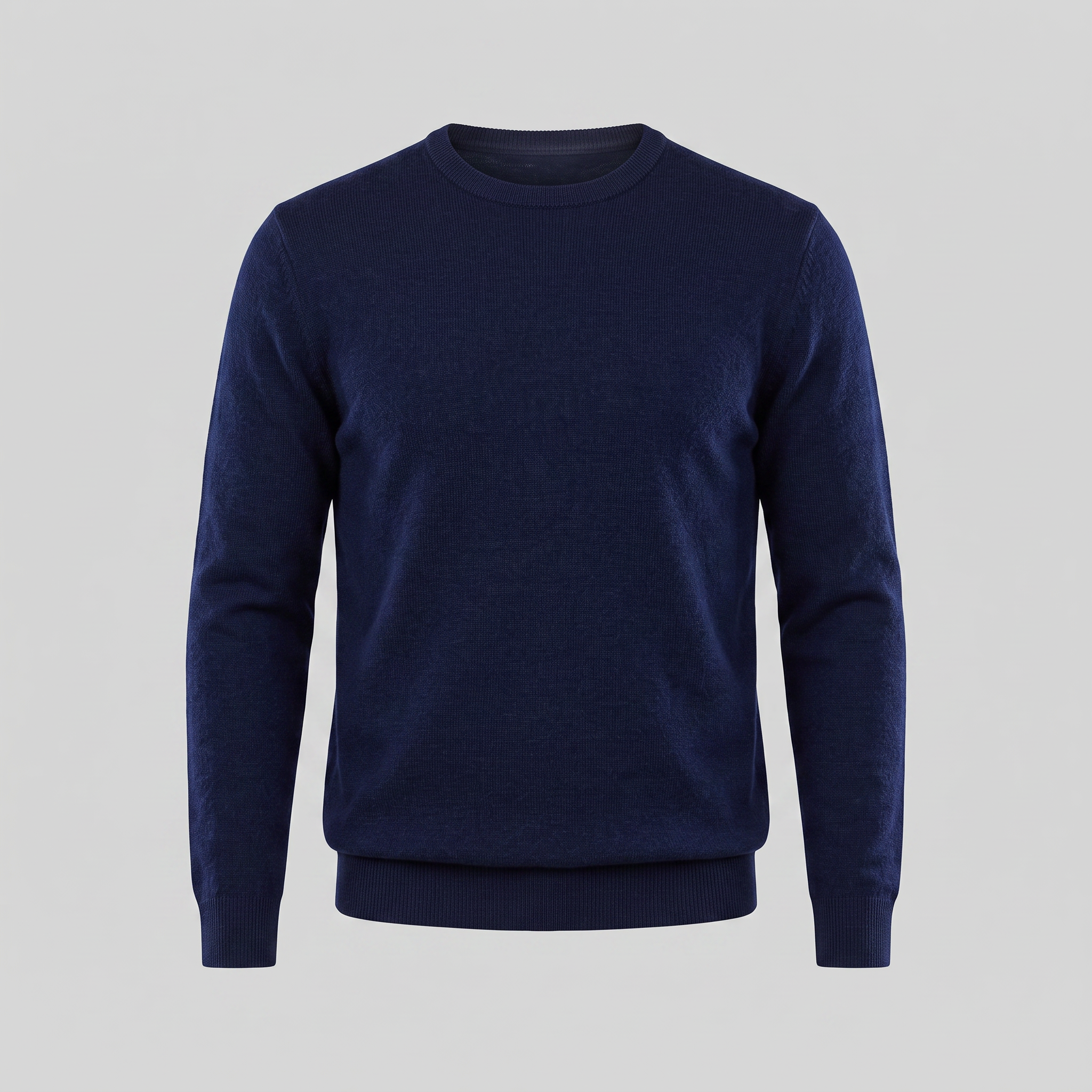 Herren Feinstrick-Pullover mit Rundhalsausschnitt