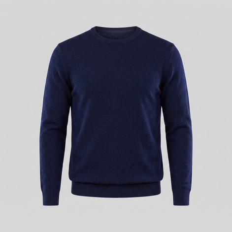 Herren Feinstrick-Pullover mit Rundhalsausschnitt