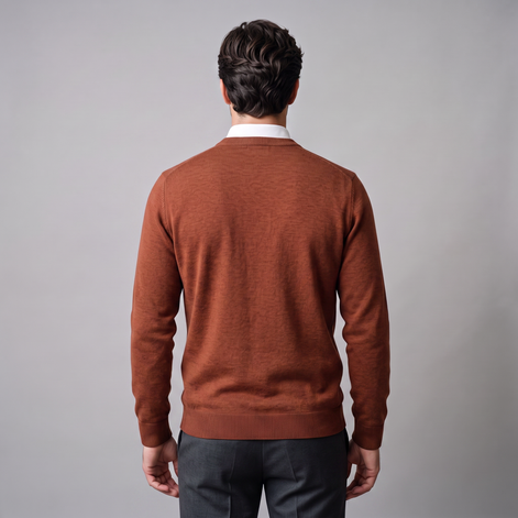 Herren Feinstrick-Pullover mit Rundhalsausschnitt