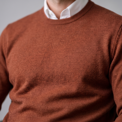 Herren Feinstrick-Pullover mit Rundhalsausschnitt