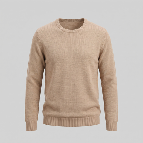 Herren Feinstrick-Pullover mit Rundhalsausschnitt