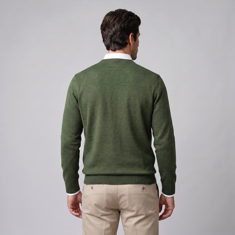 Herren Feinstrick-Pullover mit Rundhalsausschnitt
