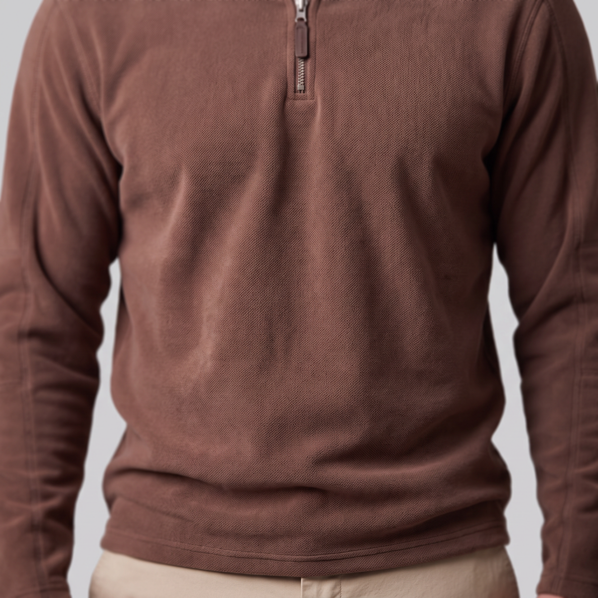 Herren Fleece-Pullover mit Quarter-Zip
