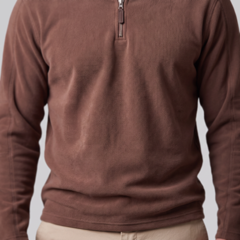 Herren Fleece-Pullover mit Quarter-Zip