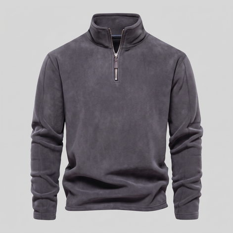 Herren Fleece-Pullover mit Quarter-Zip