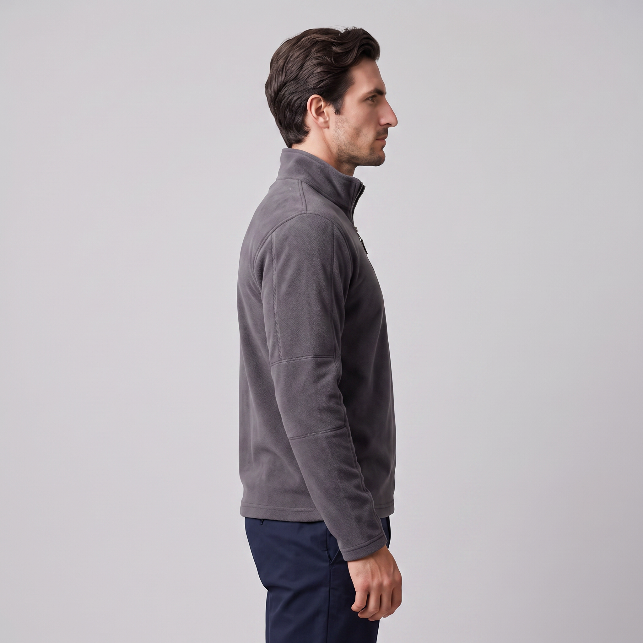 Herren Fleece-Pullover mit Quarter-Zip