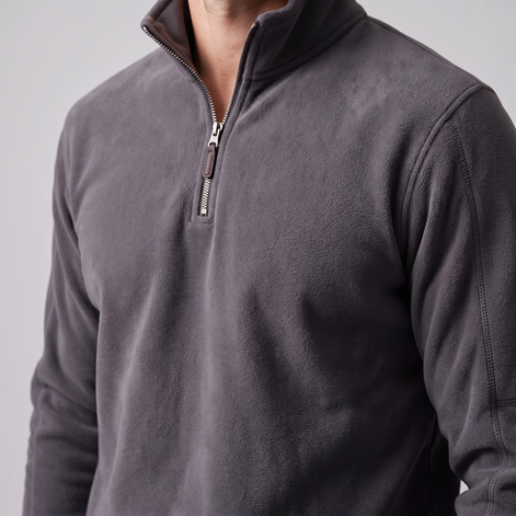 Herren Fleece-Pullover mit Quarter-Zip