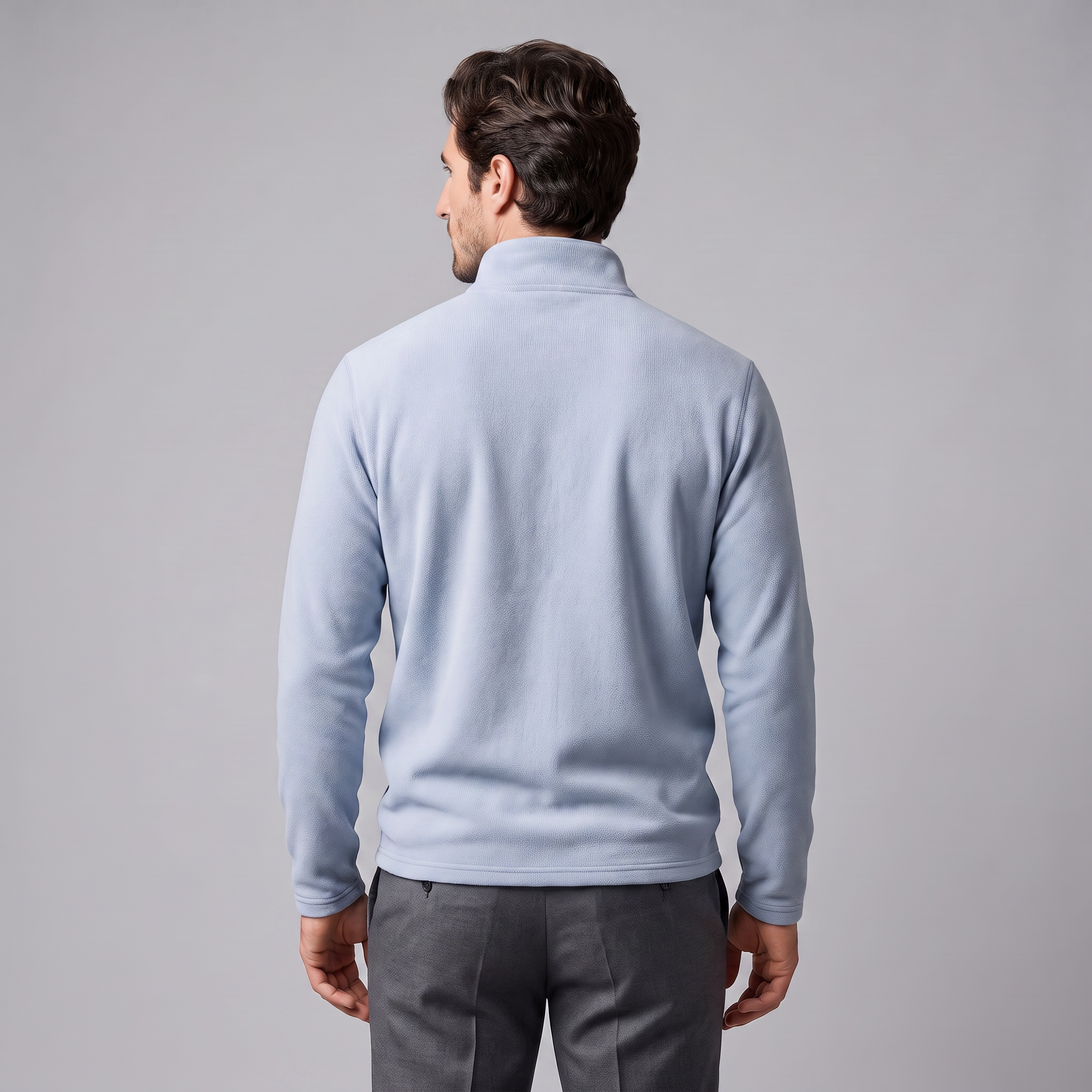 Herren Fleece-Pullover mit Quarter-Zip