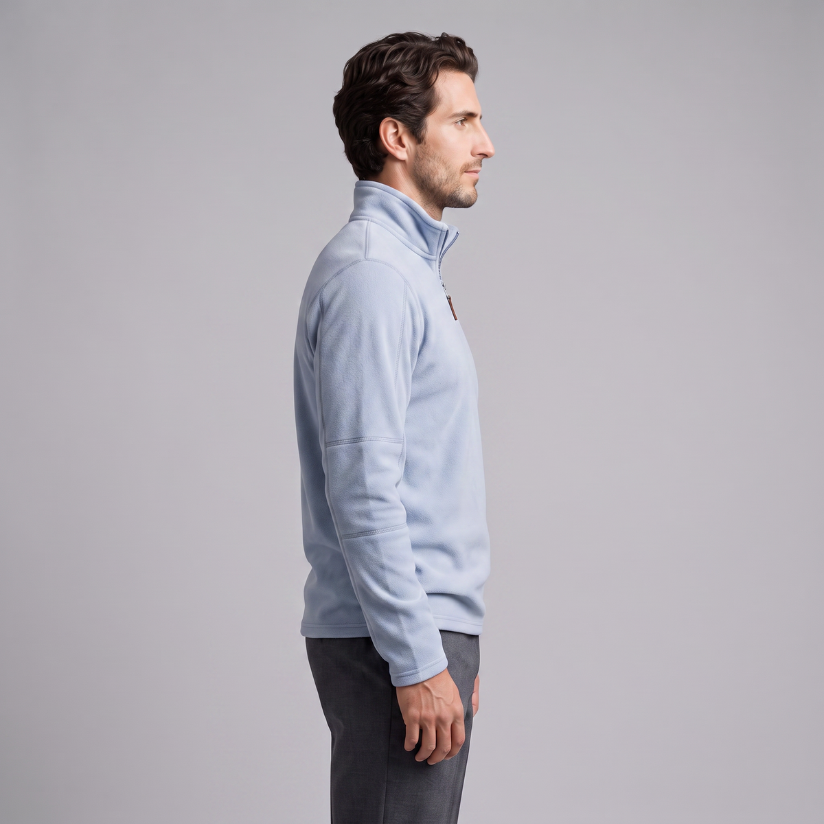 Herren Fleece-Pullover mit Quarter-Zip