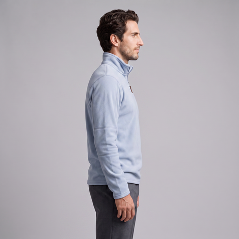 Herren Fleece-Pullover mit Quarter-Zip