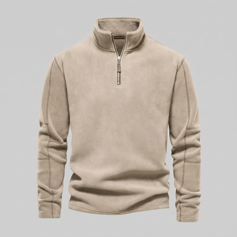 Herren Fleece-Pullover mit Quarter-Zip