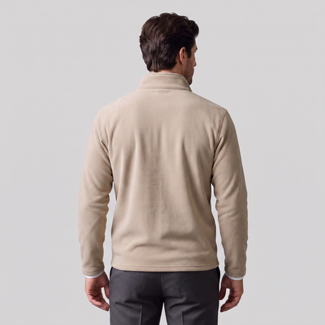 Herren Fleece-Pullover mit Quarter-Zip