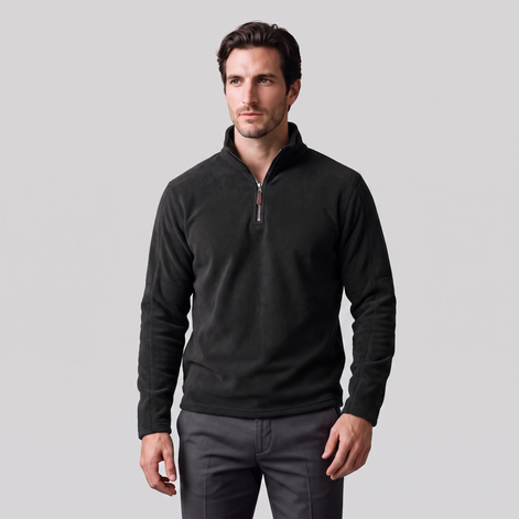 Herren Fleece-Pullover mit Quarter-Zip